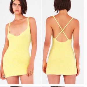 For Love & Lemons Gwen Yellow Mini Dress